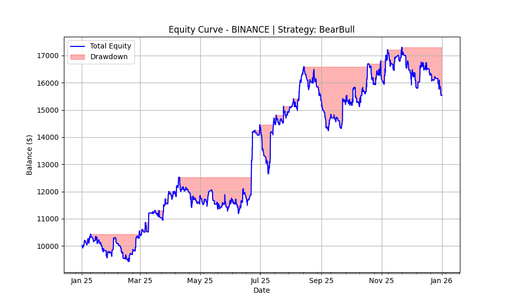 BearBull 2025 Equity Curve