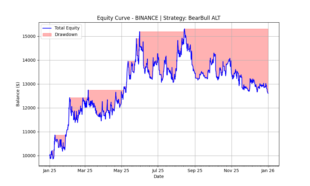 BearBull Alt 2025 Equity Curve