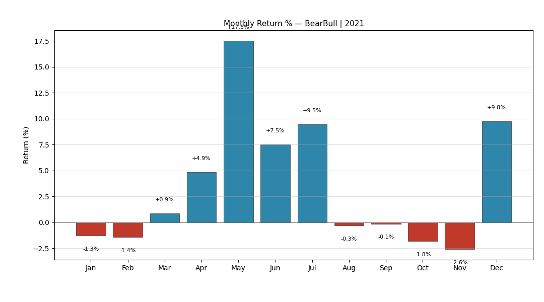 BearBull 2021 Monthly Returns